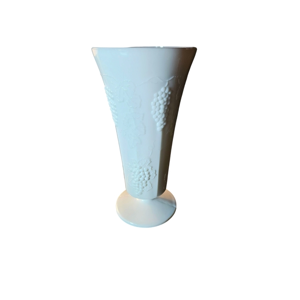 Westmoreland Elegant White Vase with Grape Design